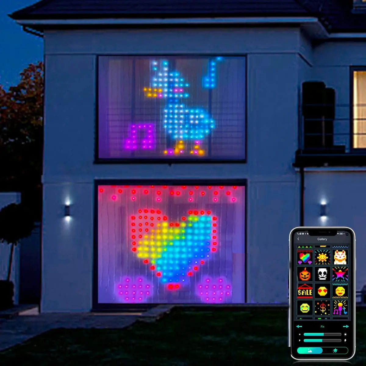 PACK Cortina Inteligente 3D LED + Luces LED Smart 🎇